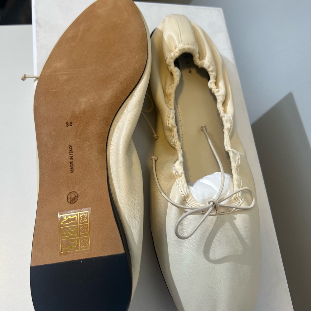 The Row award ballerina Flats toile smooth nappa - Picture 3 of 8
